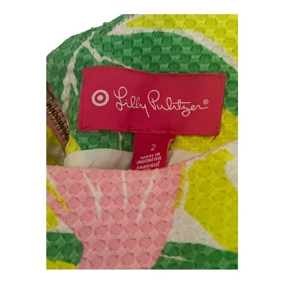 Lilly Pulitzer For Target Summer Breeze Shift Dress Pink Green Floral Size 2 - Picture 12 of 13